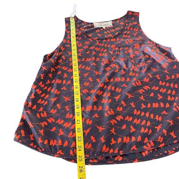 Pink Martini Navy and Red Bird Print Top - Picture 7 of 8